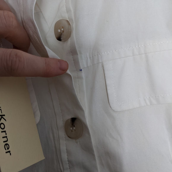THE KORNER White Cotton Shirt Dress NEW Size S - Picture 4 of 4